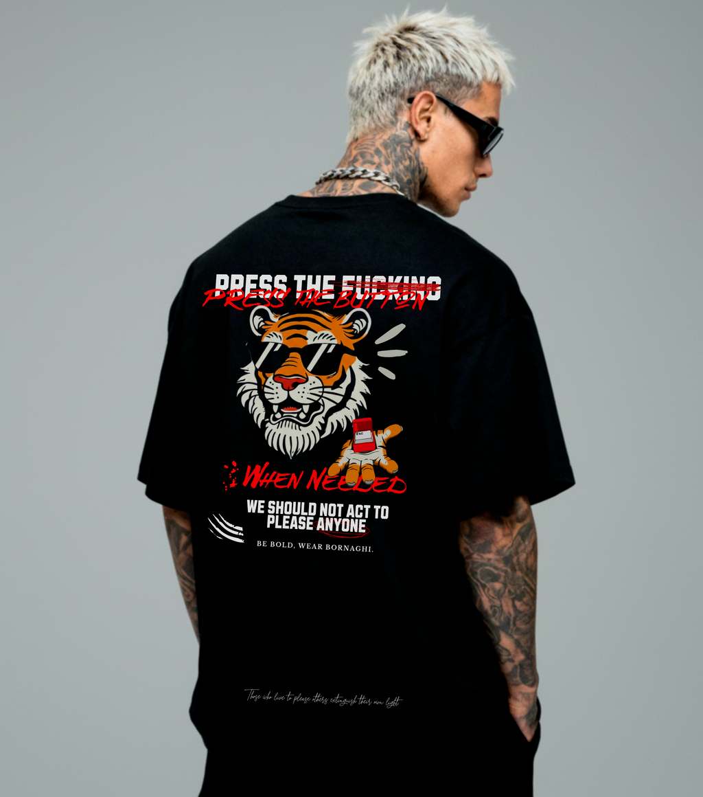 Camiseta Oversized Black Tiger Esc