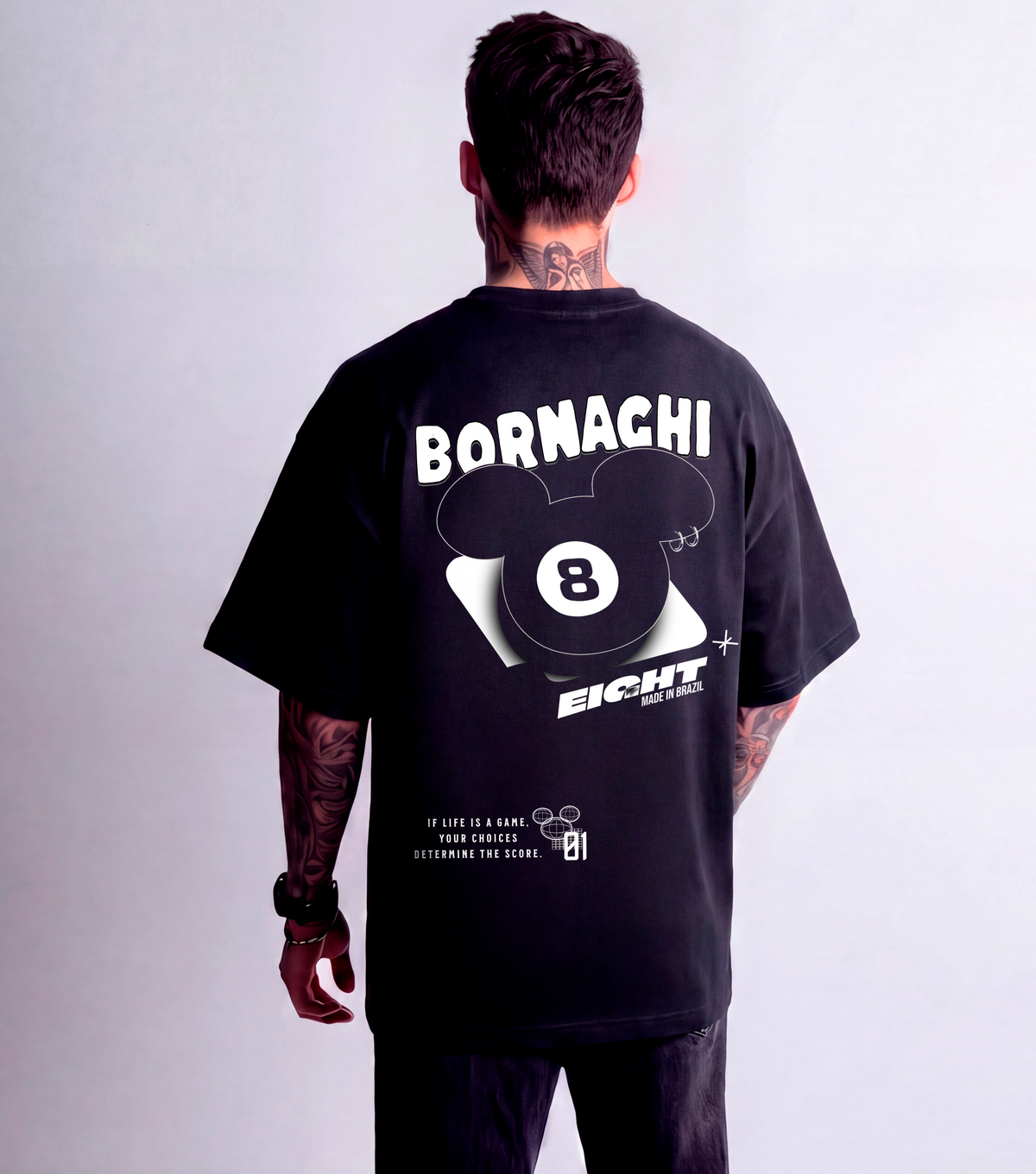 Camiseta Oversized Black Eight Mouse