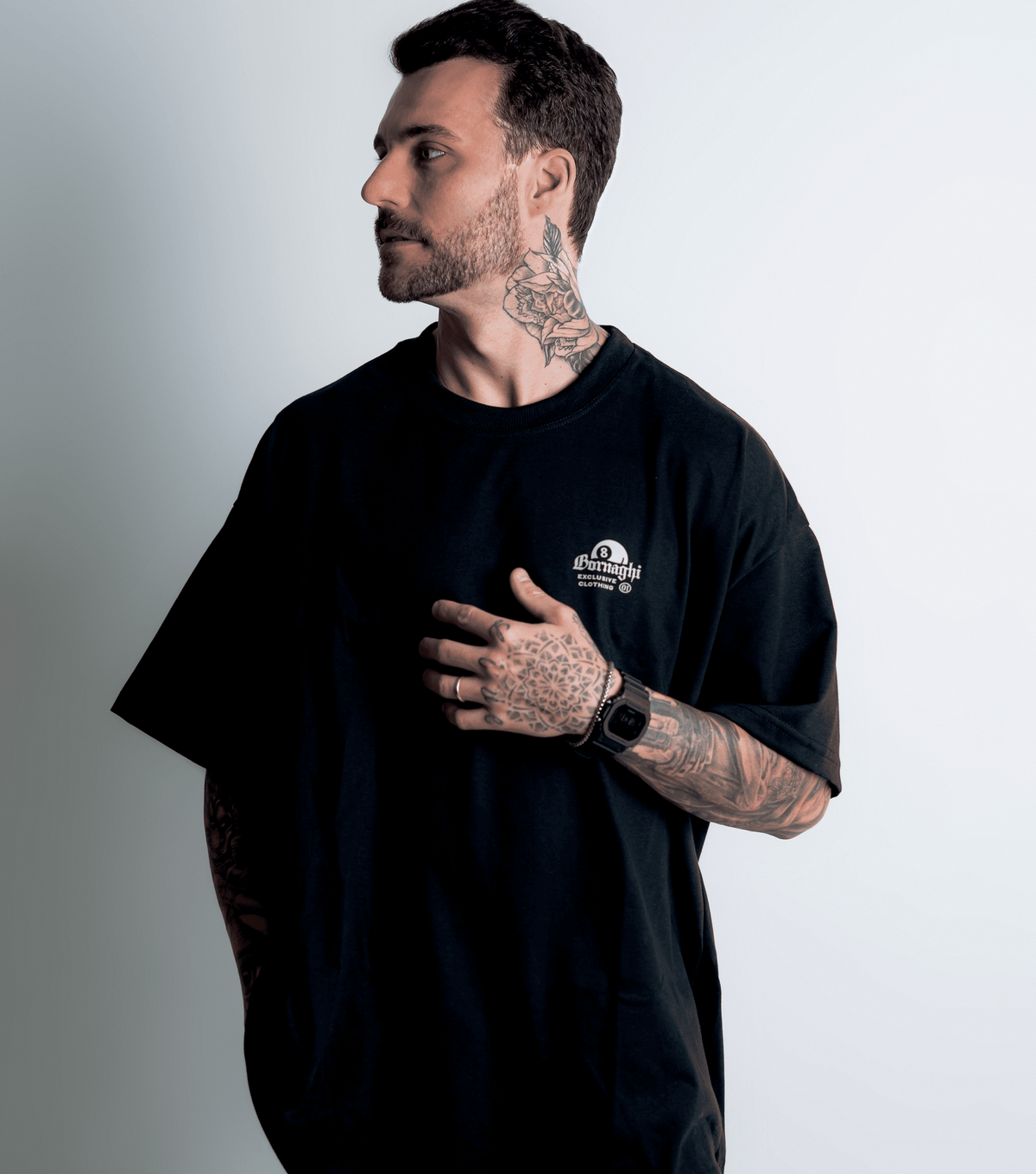 Camiseta Oversized Black Eight Mouse