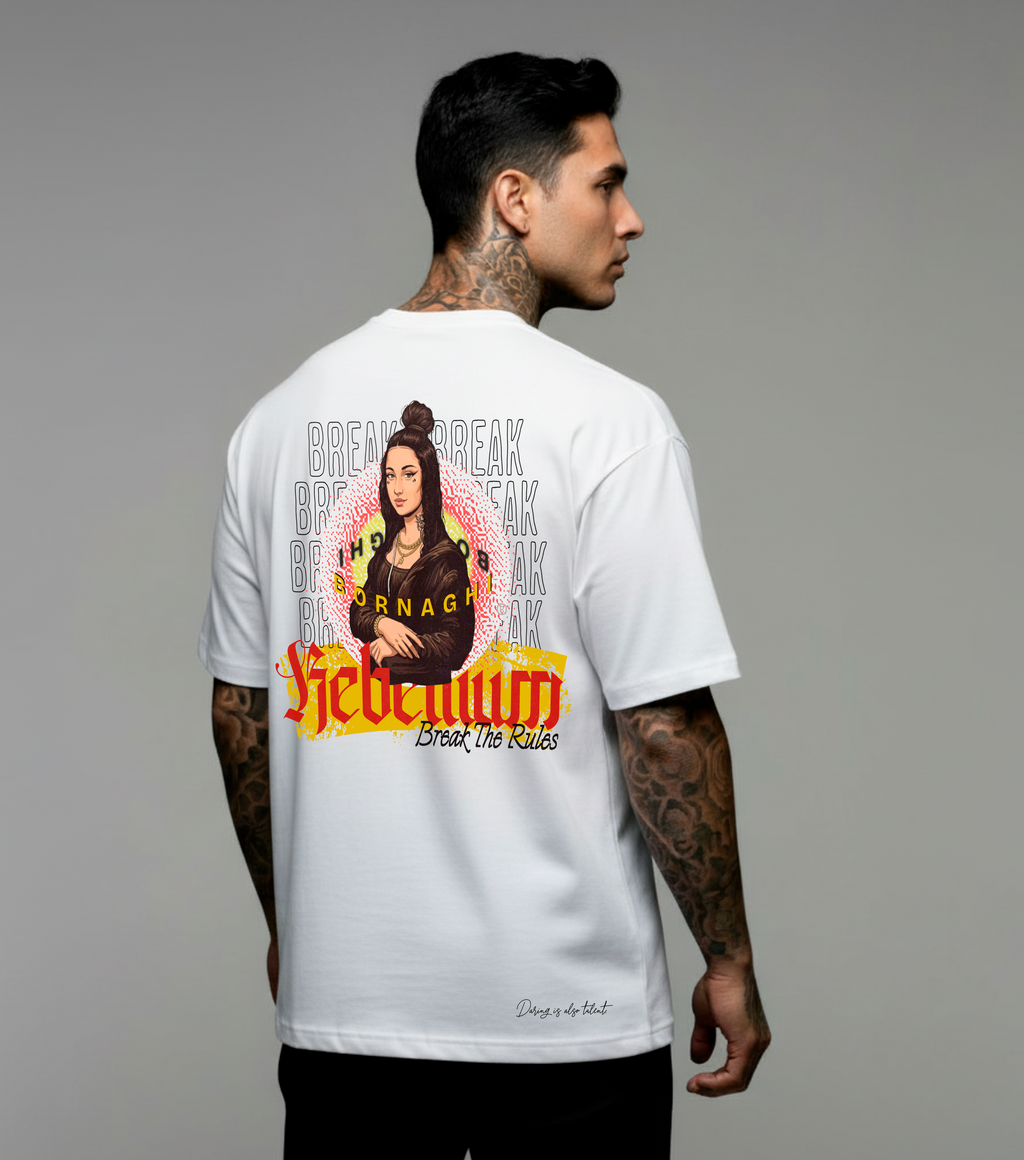 Camiseta Oversized White Monalisa