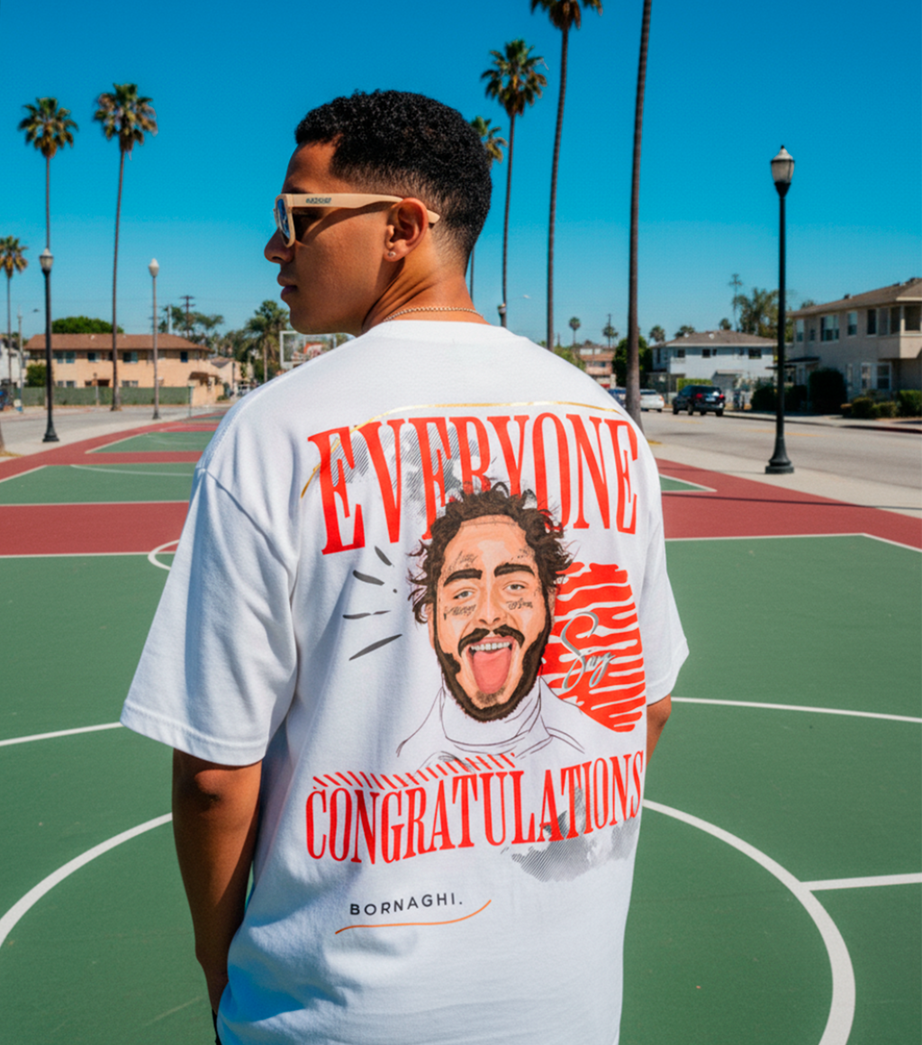 Camiseta Oversized Congratulations White