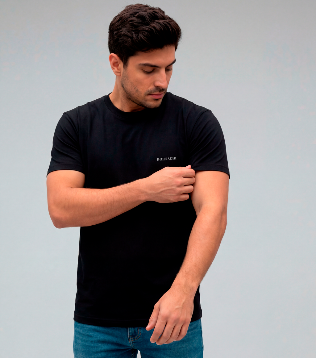 Camiseta T-Shirt Black Regular Pima
