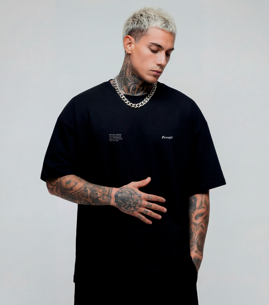 Camiseta Oversized Black Glitch