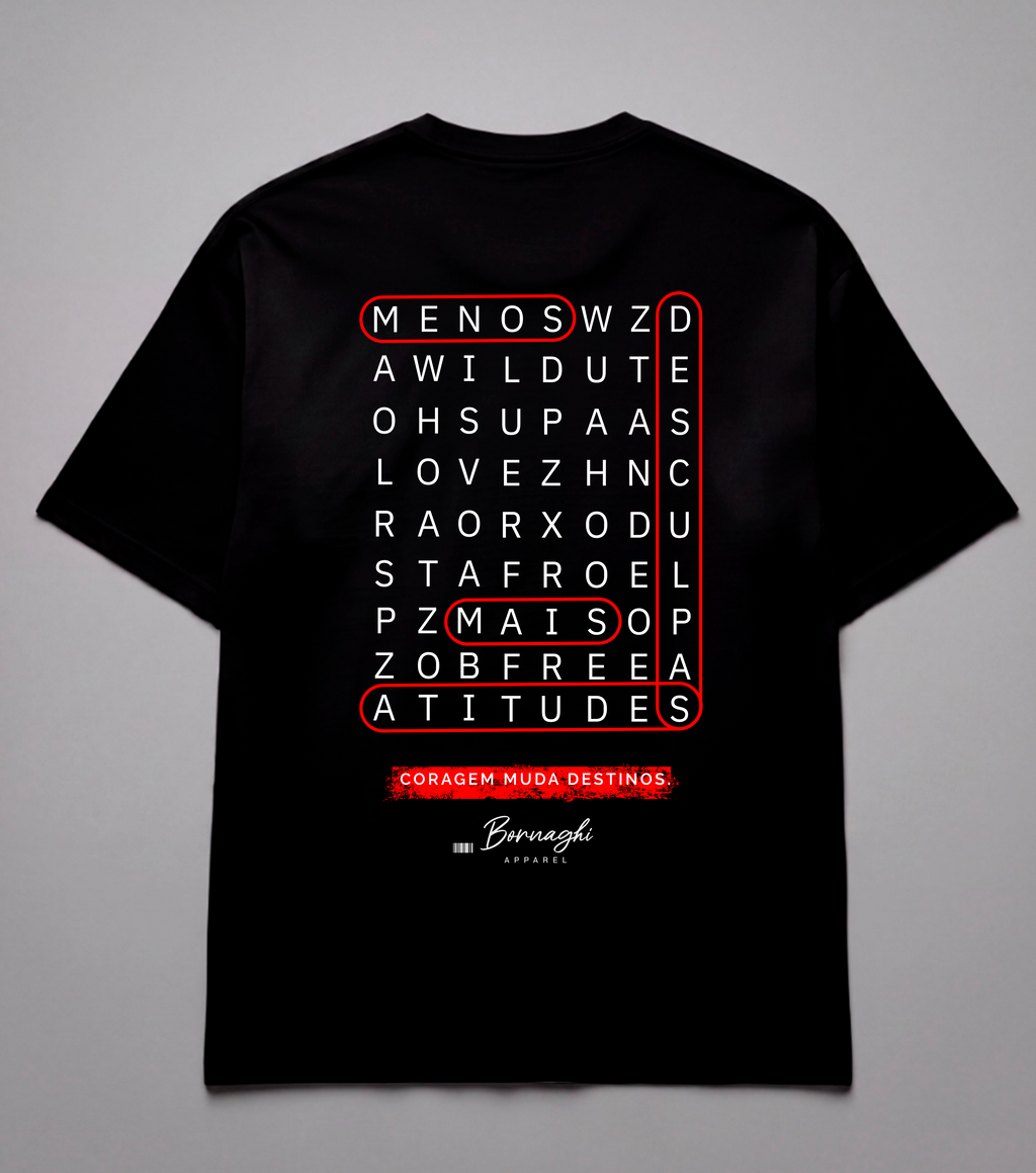Camiseta Oversized Black Word Search