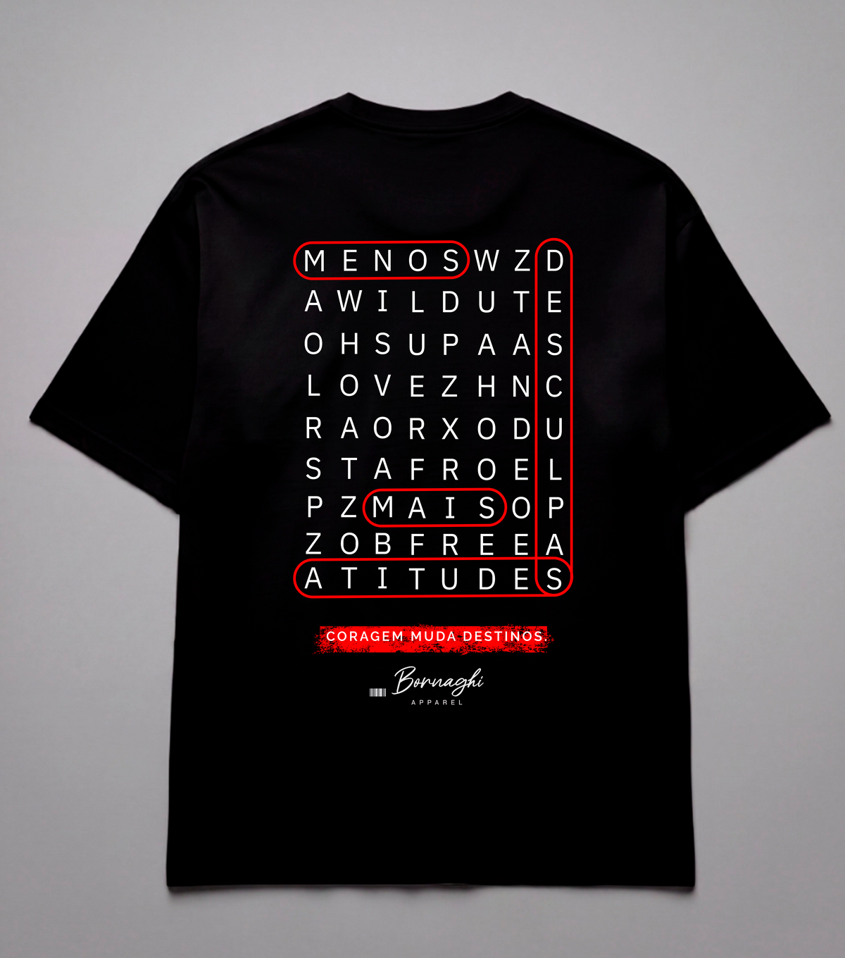 Camiseta Oversized Black Word Search