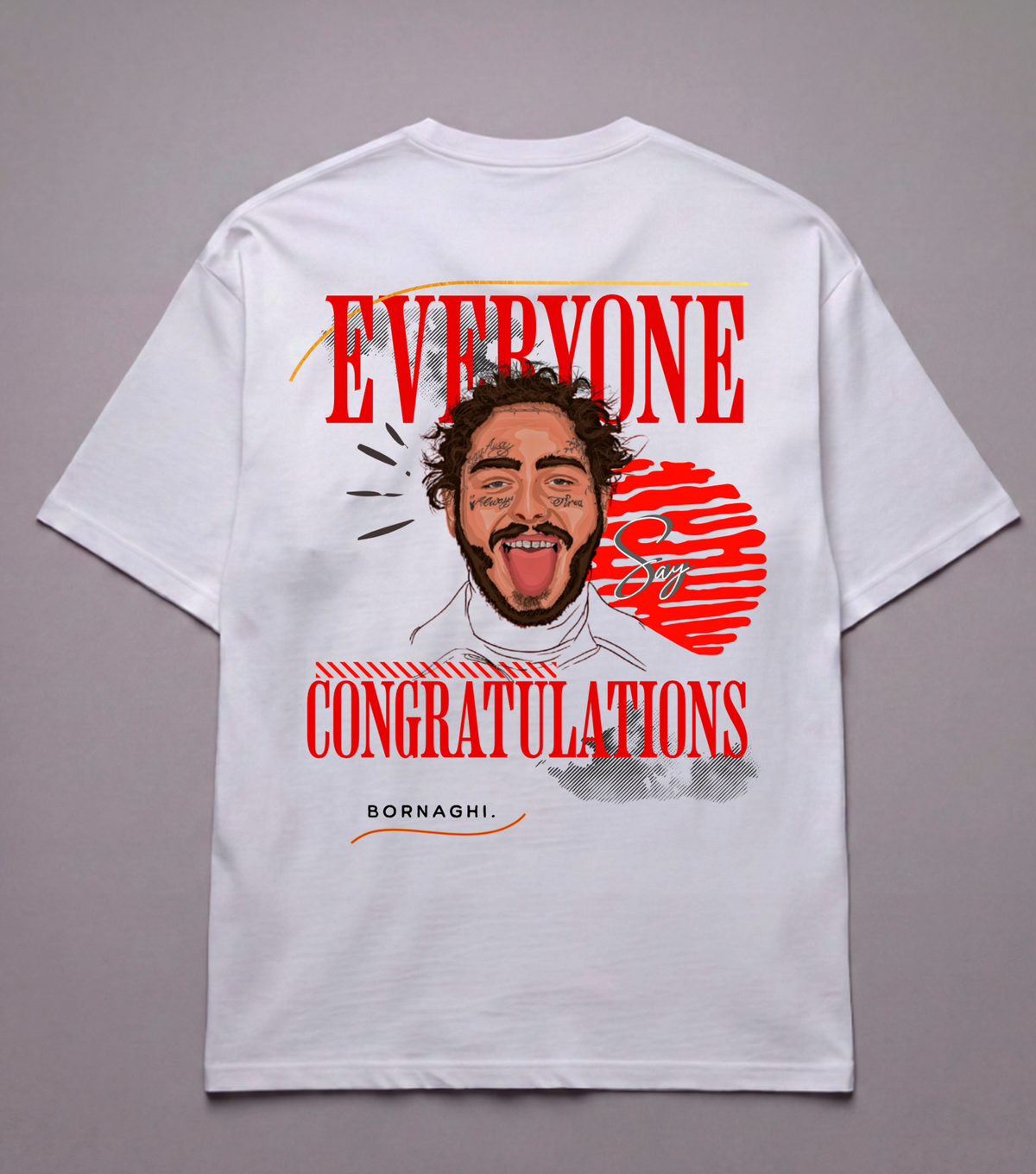 Camiseta Oversized Congratulations White