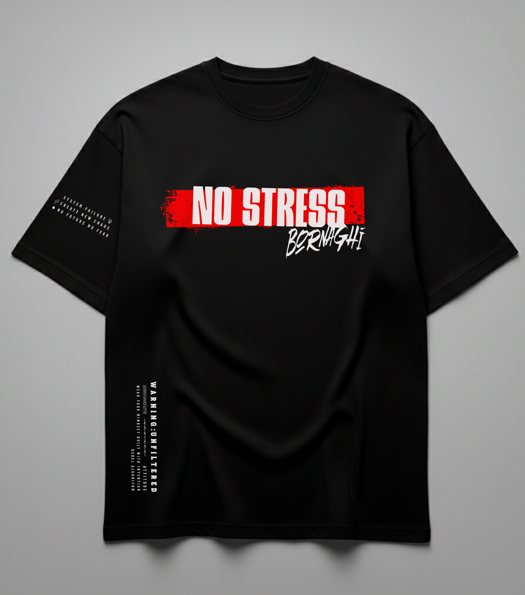 Camiseta Oversized Black No Stress