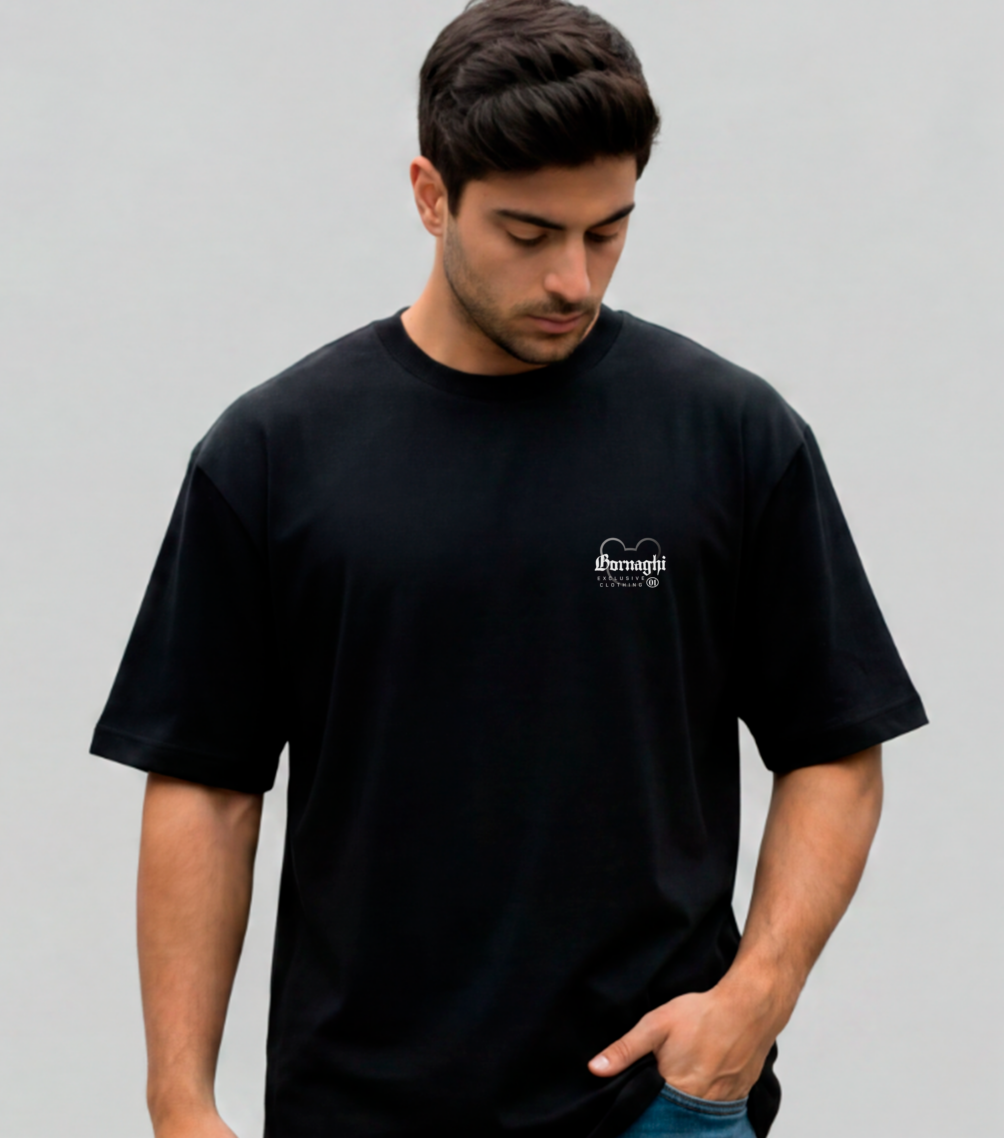 Camiseta Oversized Black Eight Mouse