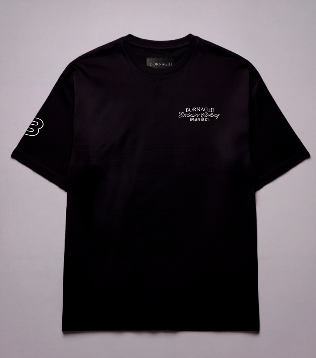 Camiseta Oversized Black logo Minimalista