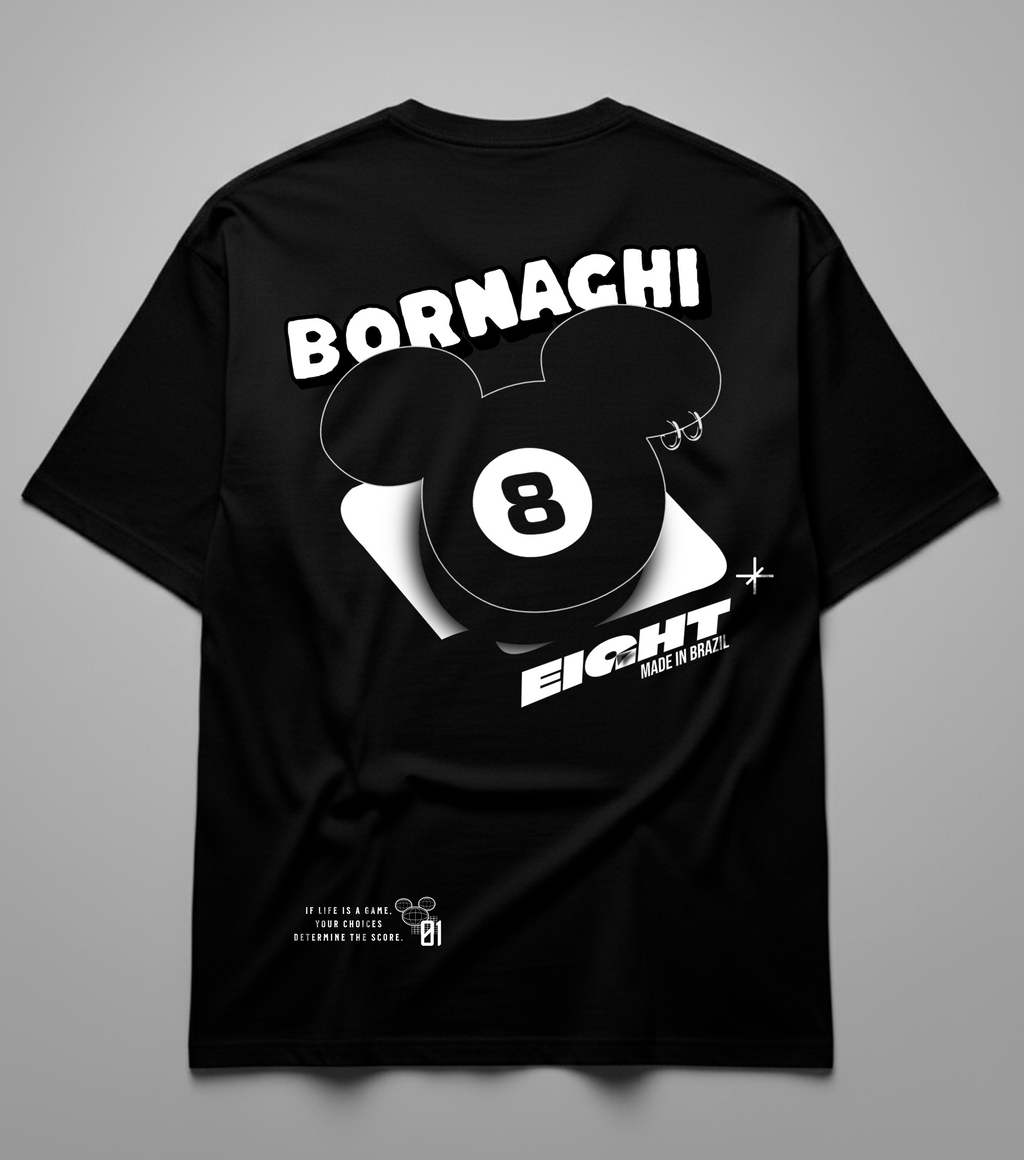 Camiseta Oversized Black Eight Mouse