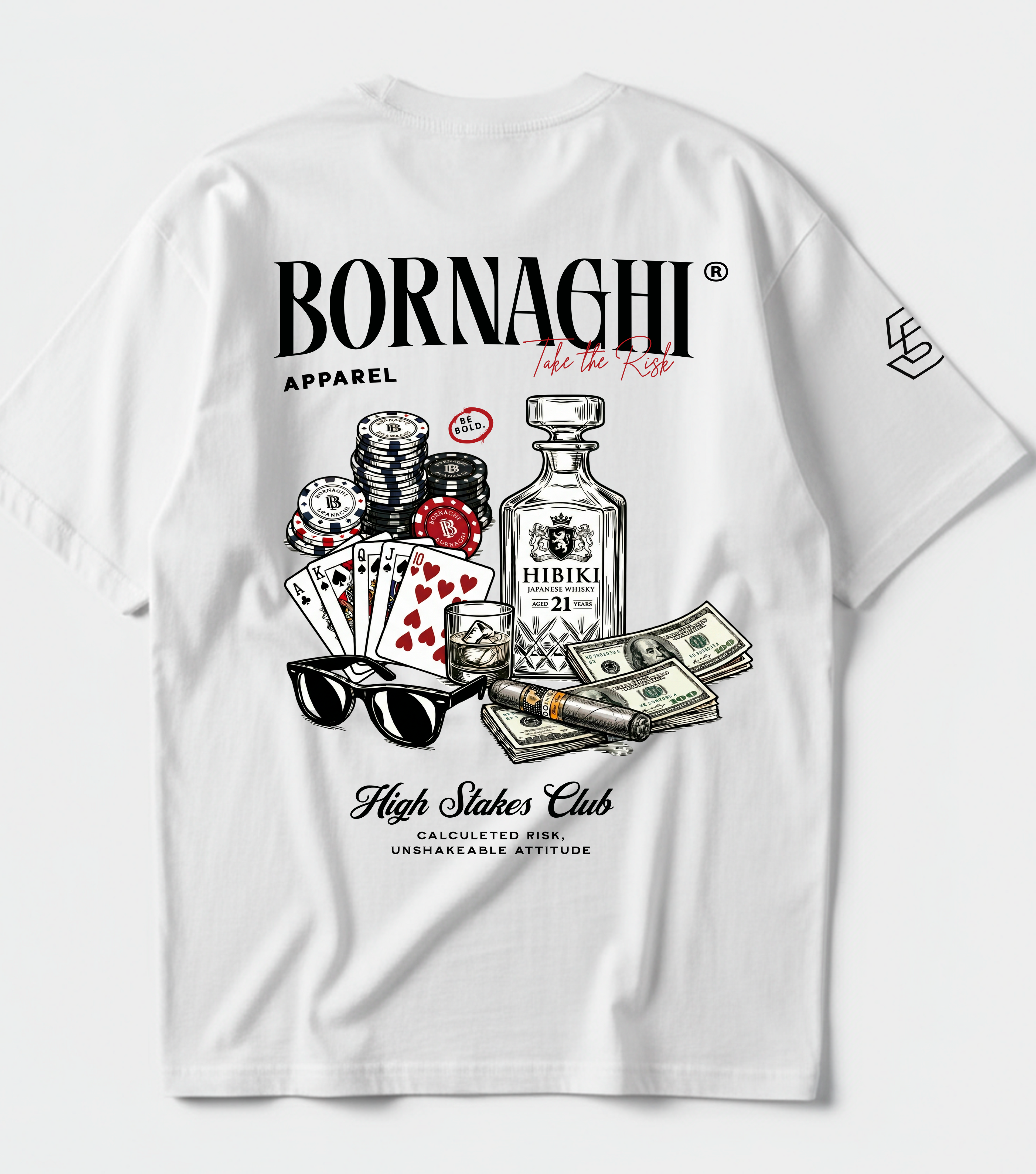 Camiseta Oversized White High Stakes
