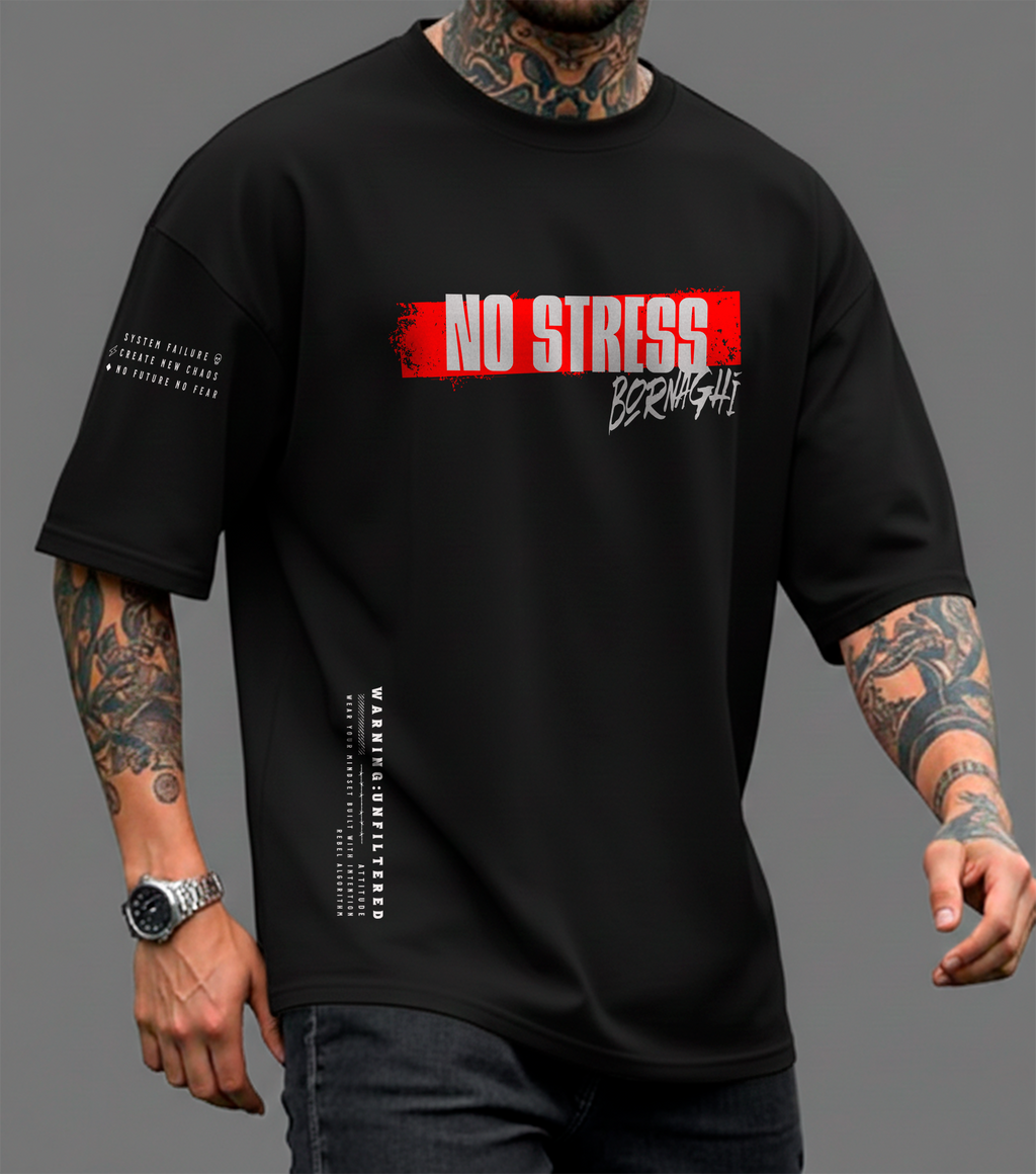 Camiseta Oversized Black No Stress