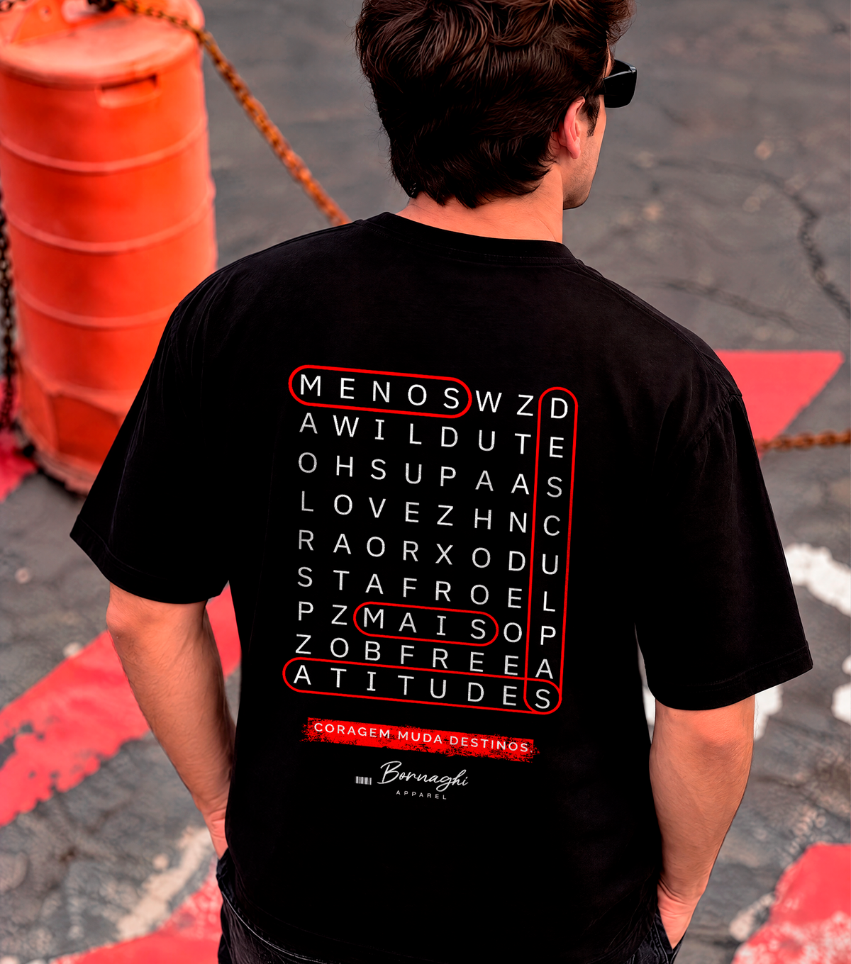 Camiseta Oversized Black Word Search