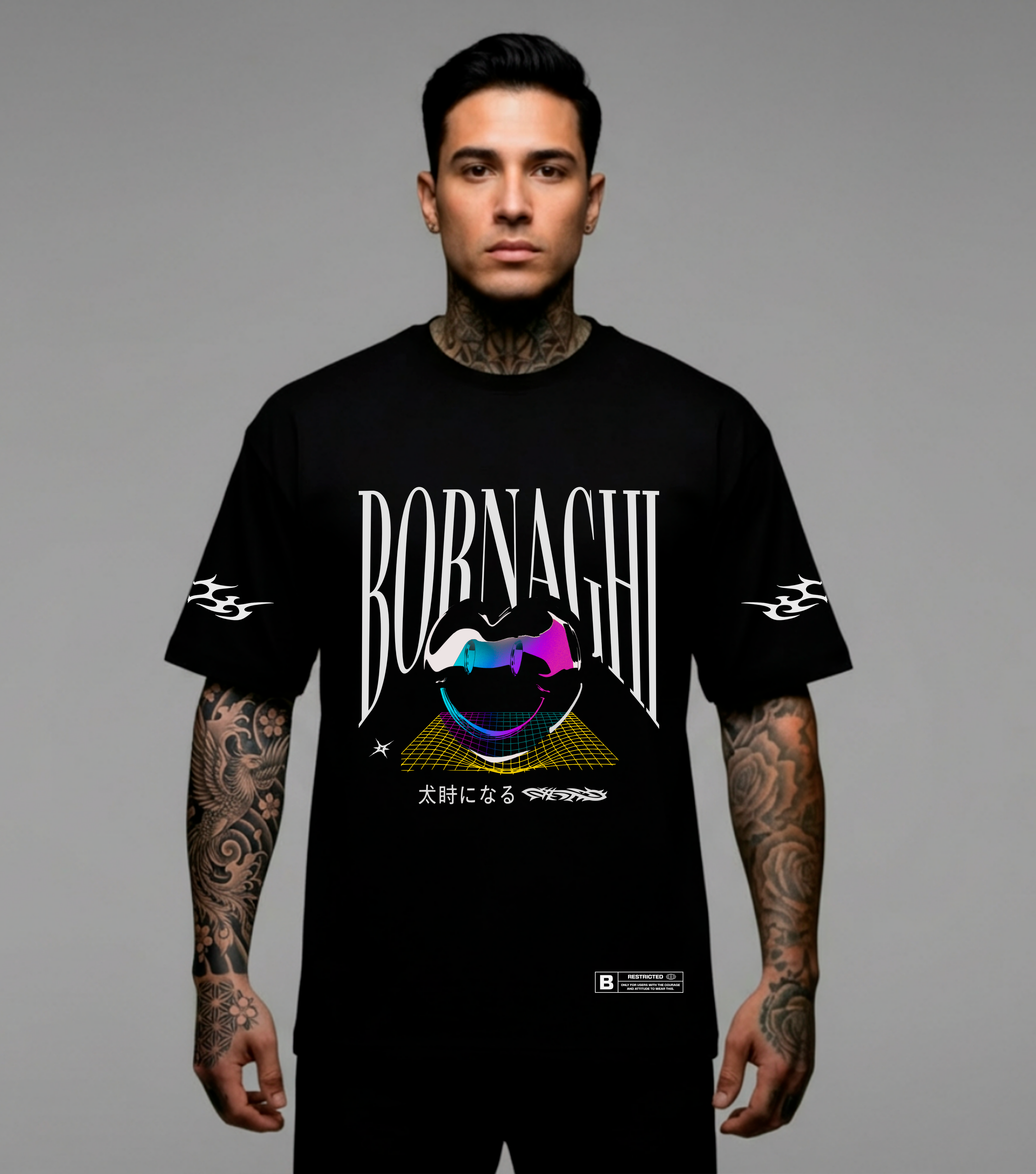 Camiseta Oversized Black Hearth Bold