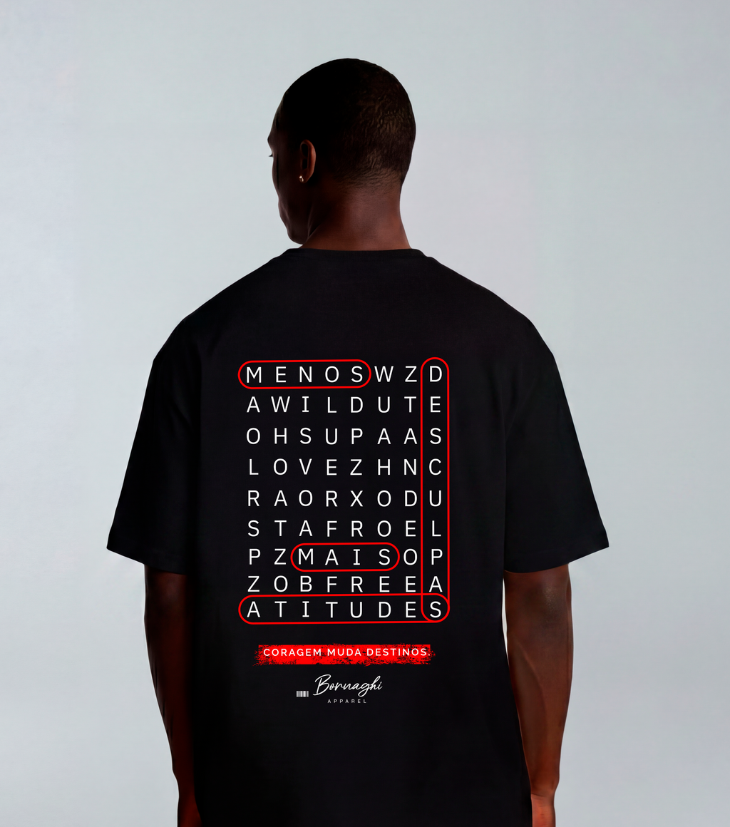 Camiseta Oversized Black Word Search