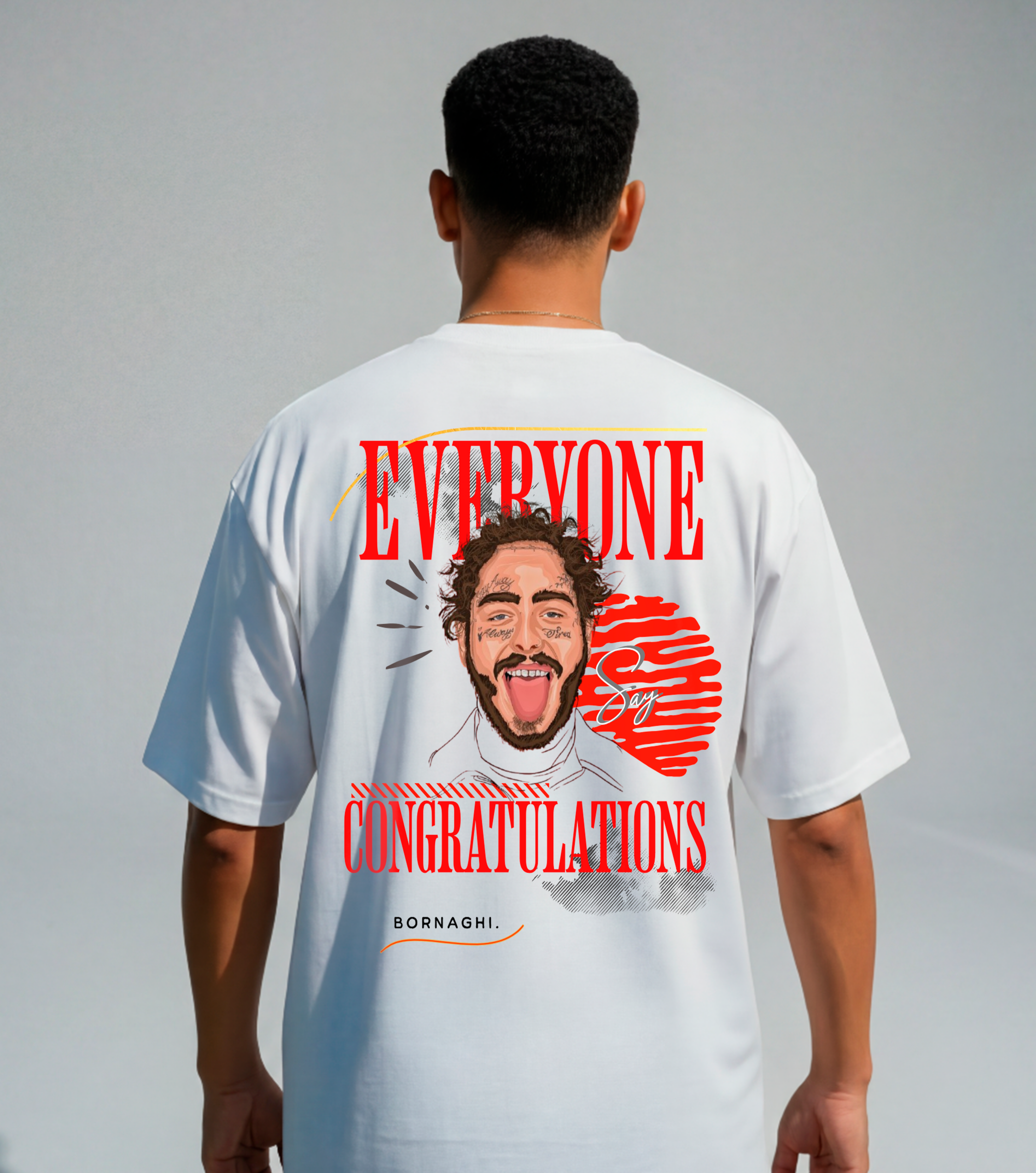Camiseta Oversized Congratulations White