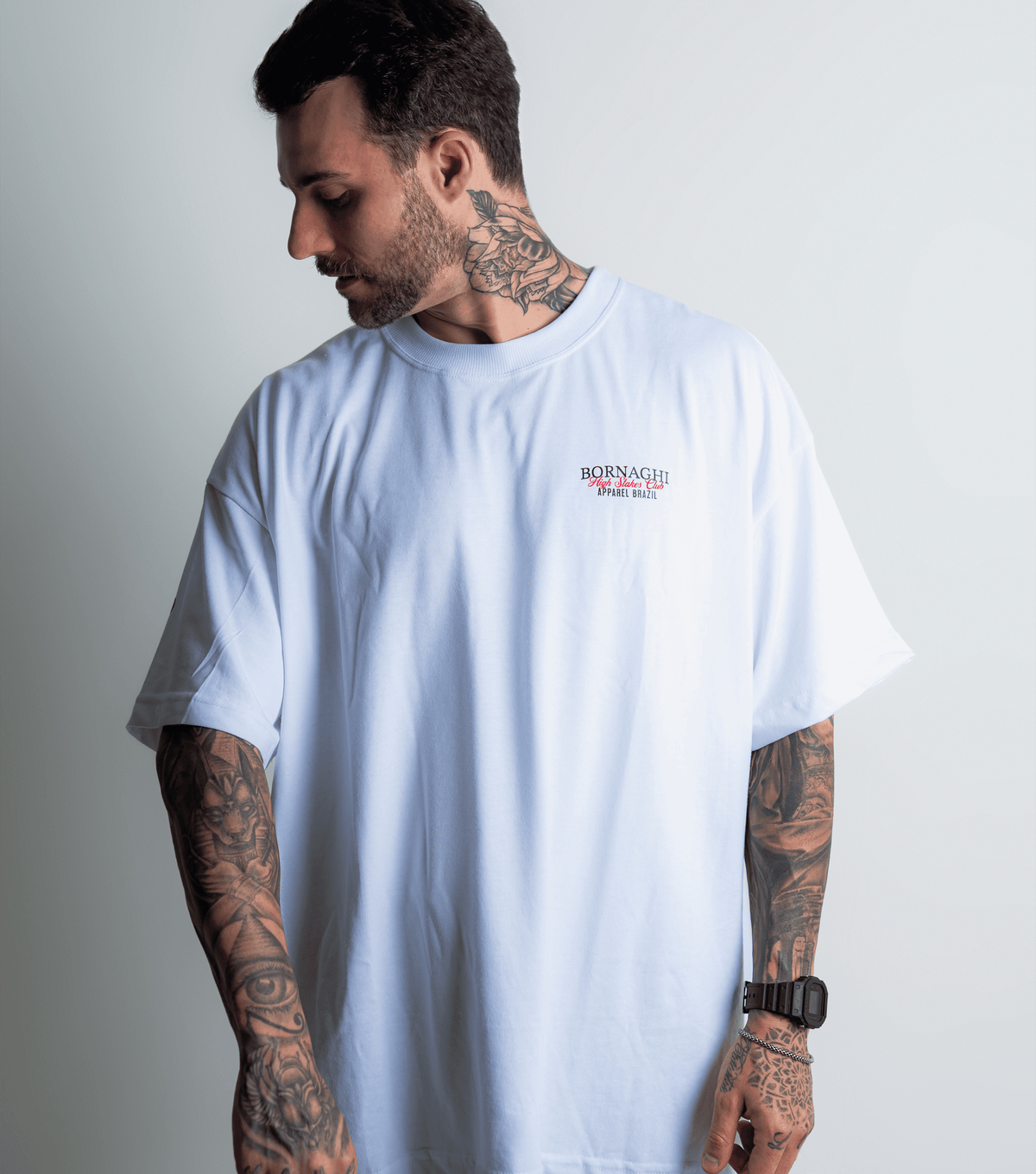 Camiseta Oversized White High Stakes