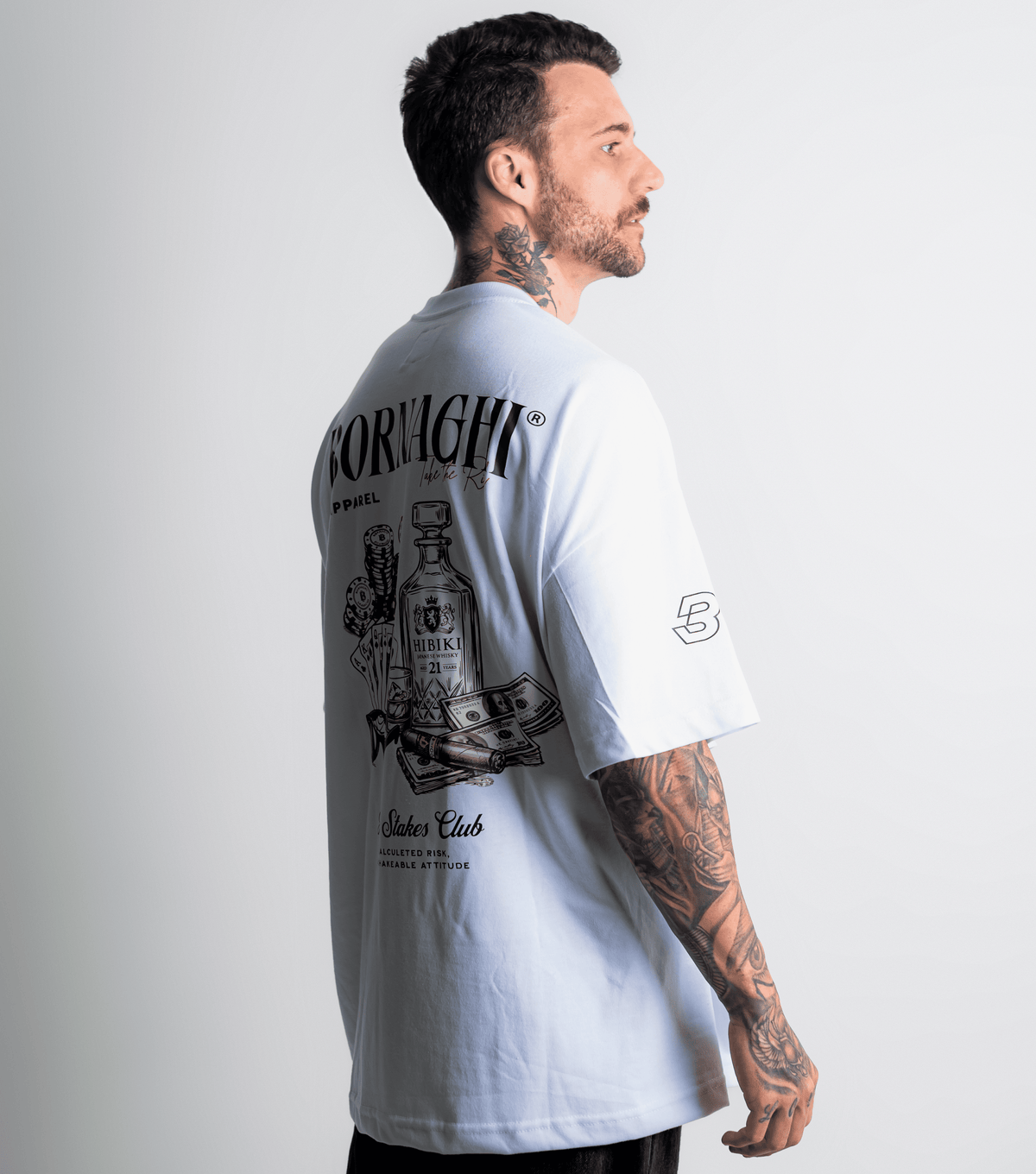Camiseta Oversized White High Stakes