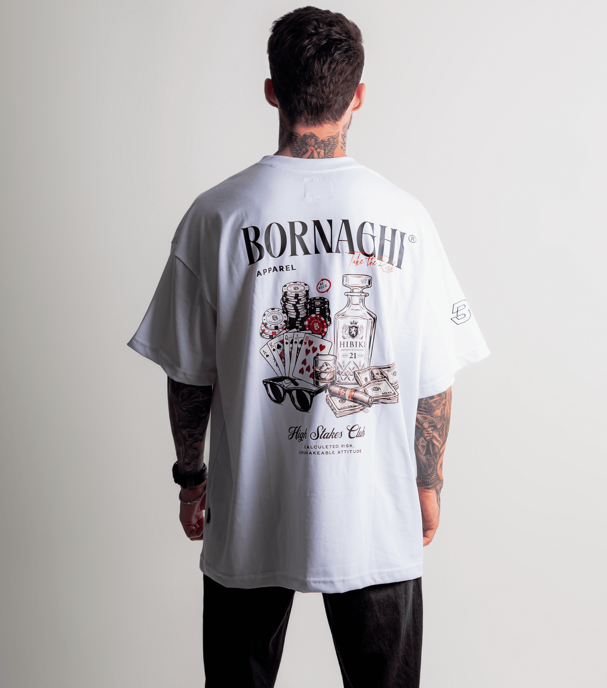 Camiseta Oversized White High Stakes